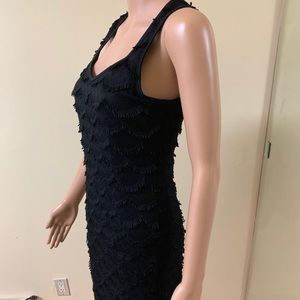 philosophy dress small black fit cut out,zipper